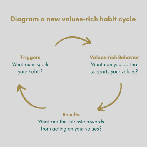 Values-rich habits cycle diagram