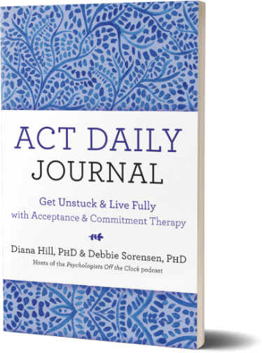 Blue and white ACT Daily Journal book cover with ACT Daily Journal title text