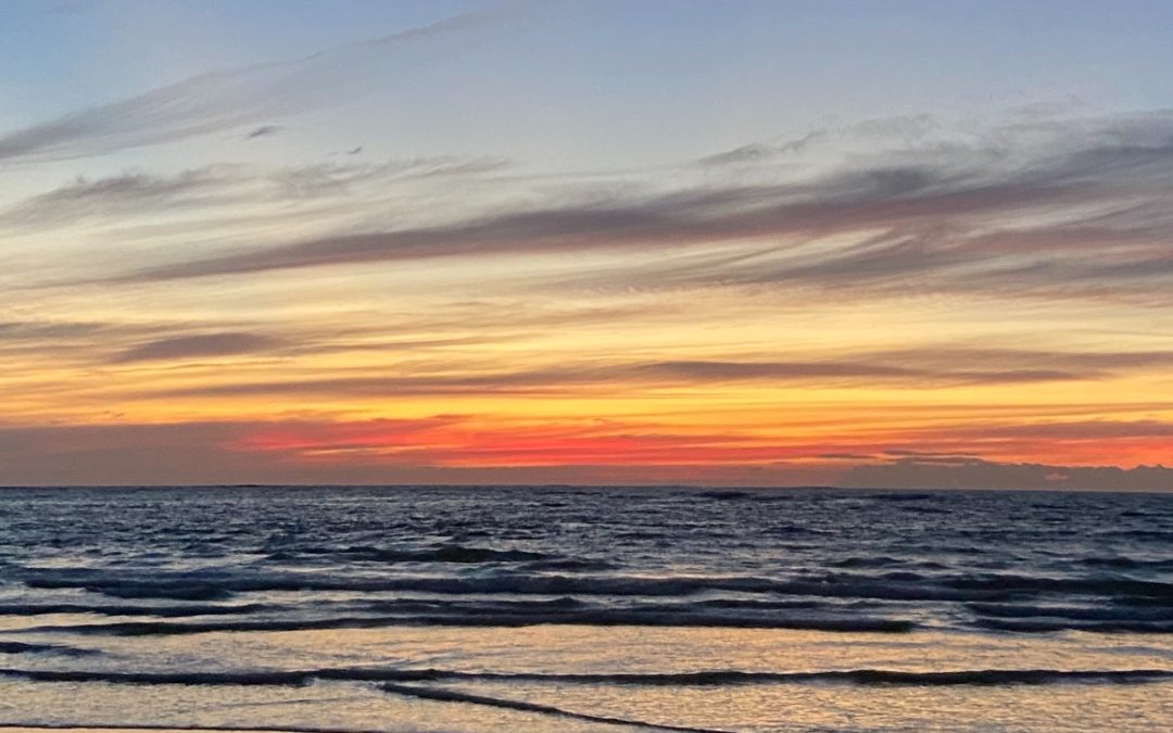 Sea sunset horizon